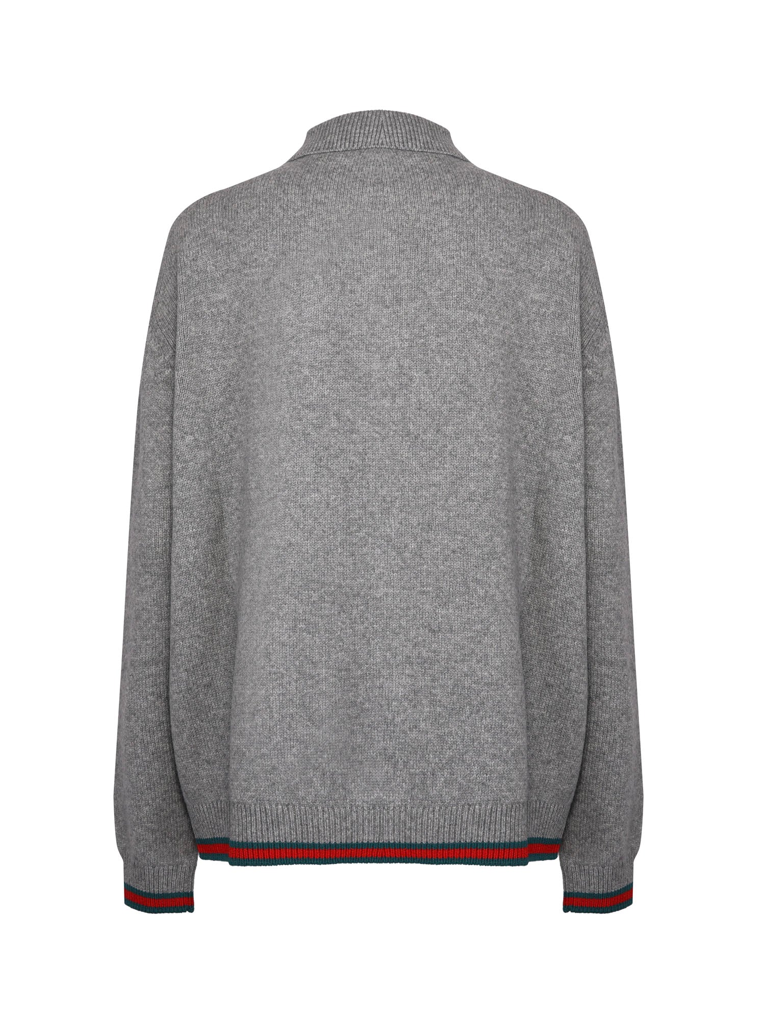 Cardigan in lana e cashmere con Web - Image 3